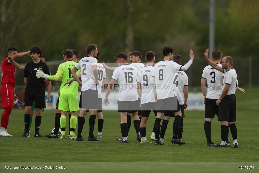 Fundamentum Sportpark, Karlburg, 16.04.2025, sport, action, BFV, Fussball, 25. Spieltag, Kreisliga Würzburg Gr. 2, FVT, TSV, FV Thüngersheim, TSV Karlburg II - Bild-ID: 2478674