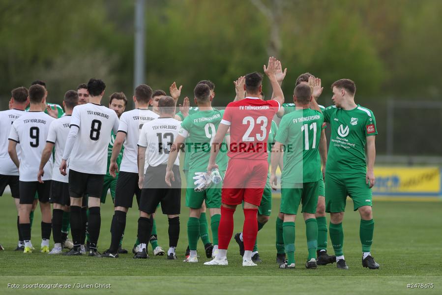 Fundamentum Sportpark, Karlburg, 16.04.2025, sport, action, BFV, Fussball, 25. Spieltag, Kreisliga Würzburg Gr. 2, FVT, TSV, FV Thüngersheim, TSV Karlburg II - Bild-ID: 2478675
