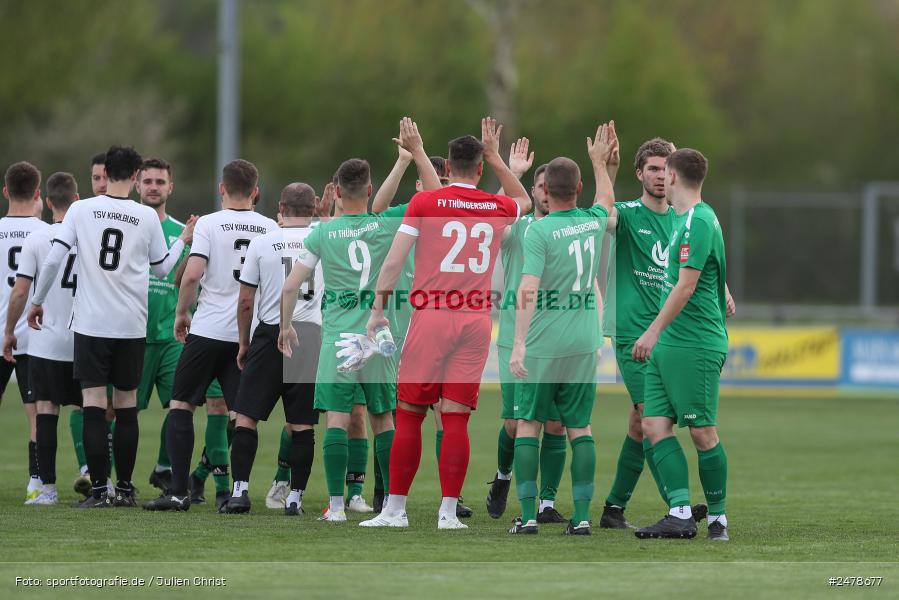 Fundamentum Sportpark, Karlburg, 16.04.2025, sport, action, BFV, Fussball, 25. Spieltag, Kreisliga Würzburg Gr. 2, FVT, TSV, FV Thüngersheim, TSV Karlburg II - Bild-ID: 2478677