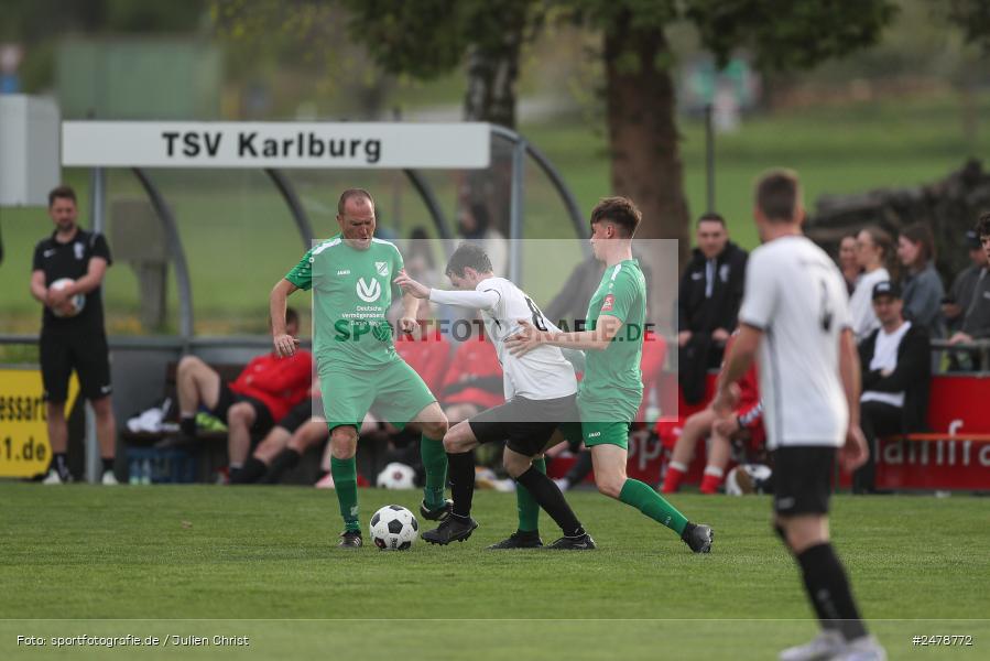 Fundamentum Sportpark, Karlburg, 16.04.2025, sport, action, BFV, Fussball, 25. Spieltag, Kreisliga Würzburg Gr. 2, FVT, TSV, FV Thüngersheim, TSV Karlburg II - Bild-ID: 2478772