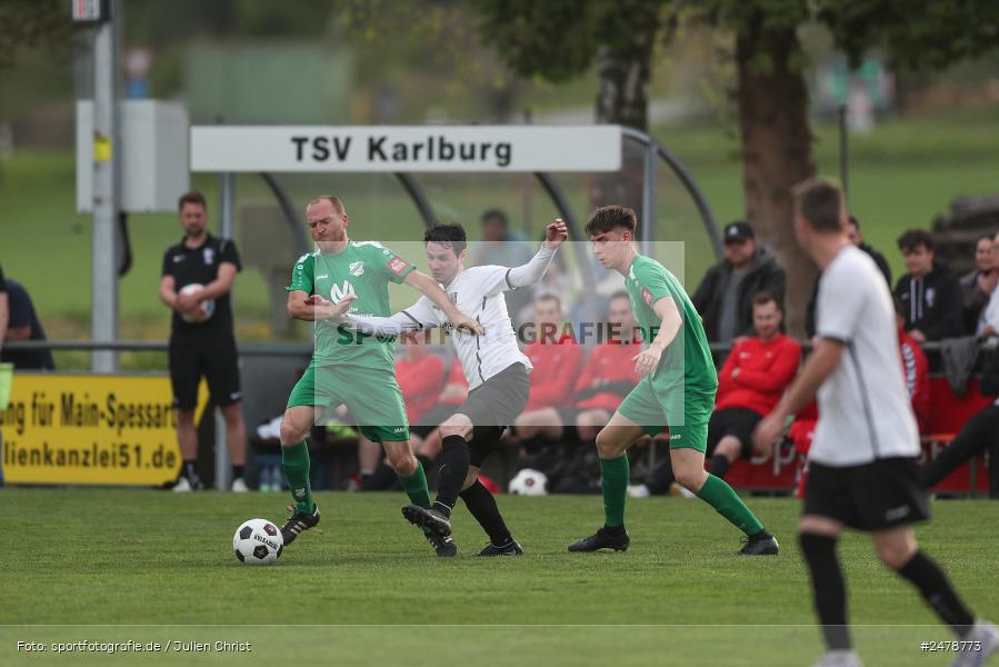 Fundamentum Sportpark, Karlburg, 16.04.2025, sport, action, BFV, Fussball, 25. Spieltag, Kreisliga Würzburg Gr. 2, FVT, TSV, FV Thüngersheim, TSV Karlburg II - Bild-ID: 2478773