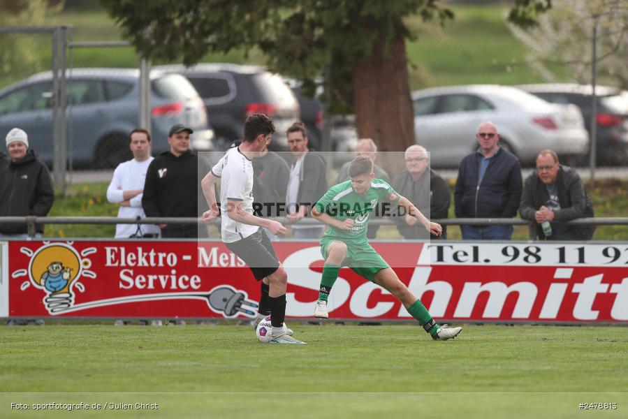Fundamentum Sportpark, Karlburg, 16.04.2025, sport, action, BFV, Fussball, 25. Spieltag, Kreisliga Würzburg Gr. 2, FVT, TSV, FV Thüngersheim, TSV Karlburg II - Bild-ID: 2478813