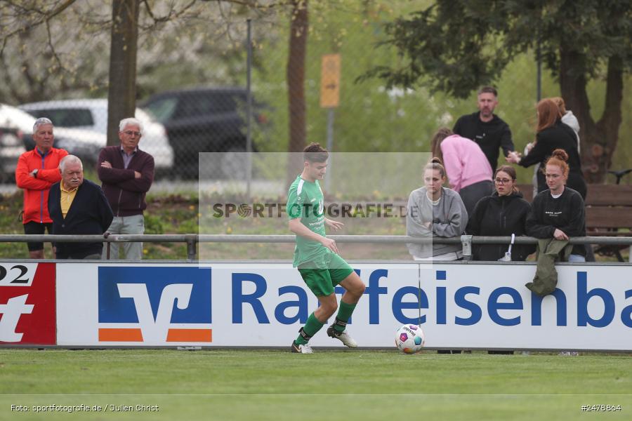 Fundamentum Sportpark, Karlburg, 16.04.2025, sport, action, BFV, Fussball, 25. Spieltag, Kreisliga Würzburg Gr. 2, FVT, TSV, FV Thüngersheim, TSV Karlburg II - Bild-ID: 2478864
