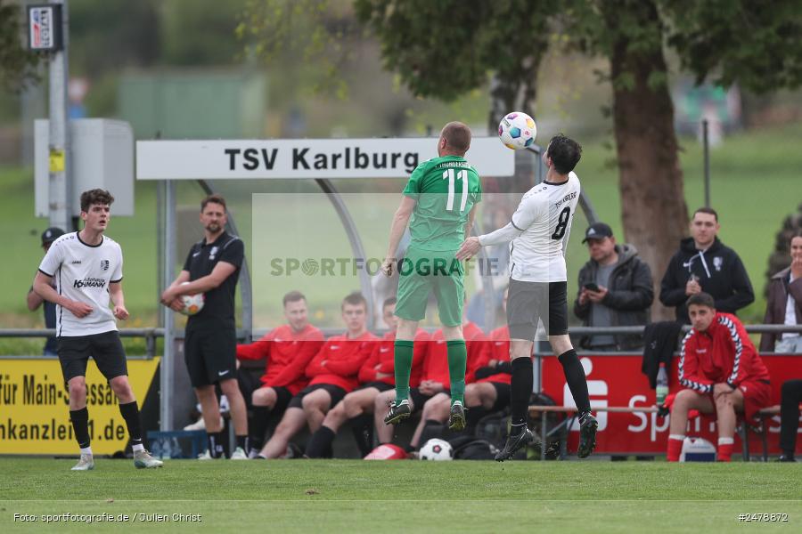 Fundamentum Sportpark, Karlburg, 16.04.2025, sport, action, BFV, Fussball, 25. Spieltag, Kreisliga Würzburg Gr. 2, FVT, TSV, FV Thüngersheim, TSV Karlburg II - Bild-ID: 2478872