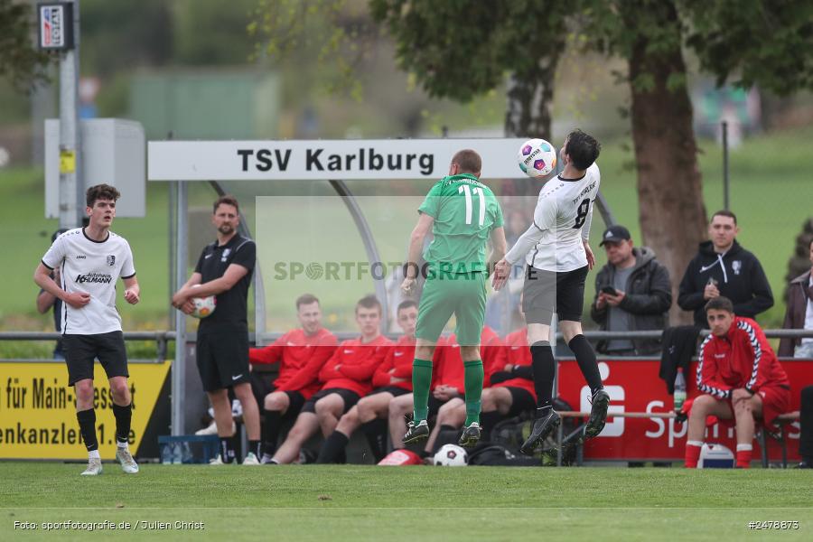 Fundamentum Sportpark, Karlburg, 16.04.2025, sport, action, BFV, Fussball, 25. Spieltag, Kreisliga Würzburg Gr. 2, FVT, TSV, FV Thüngersheim, TSV Karlburg II - Bild-ID: 2478873