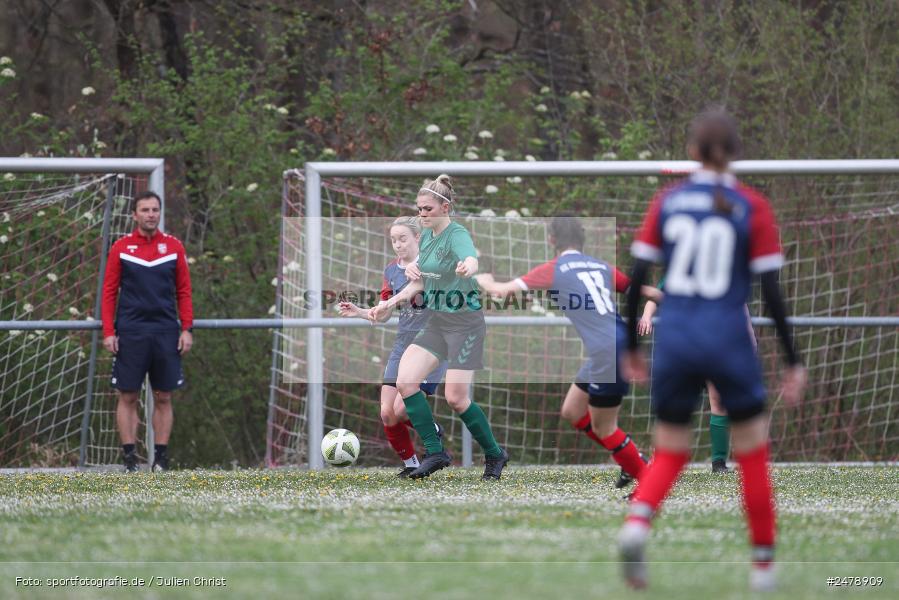 Sportgelände am Uhlberg, Karsbach, 16.04.2025, sport, action, BFV, Frauen Bezirksoberliga, Fussball, 16. Spieltag, SVV, FFC, SV 1928 Veitshöchheim, FFC Adelsberg-Karsbach - Bild-ID: 2478909