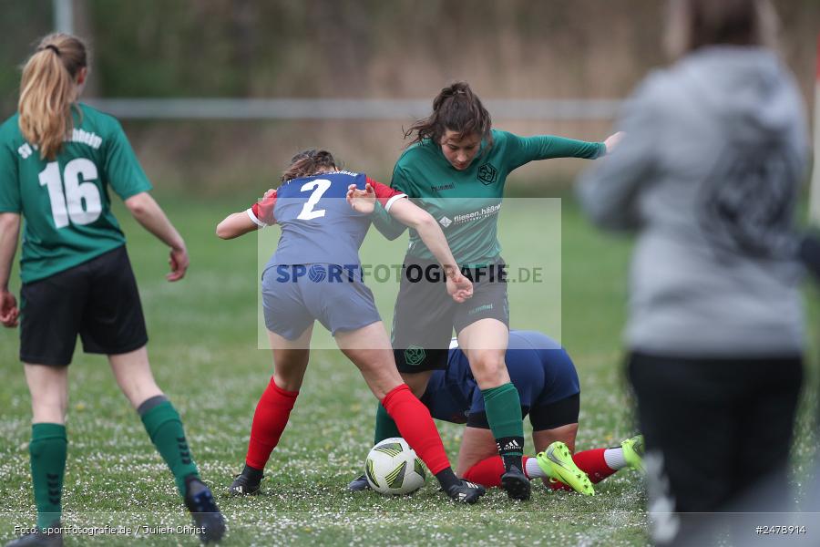 Sportgelände am Uhlberg, Karsbach, 16.04.2025, sport, action, BFV, Frauen Bezirksoberliga, Fussball, 16. Spieltag, SVV, FFC, SV 1928 Veitshöchheim, FFC Adelsberg-Karsbach - Bild-ID: 2478914