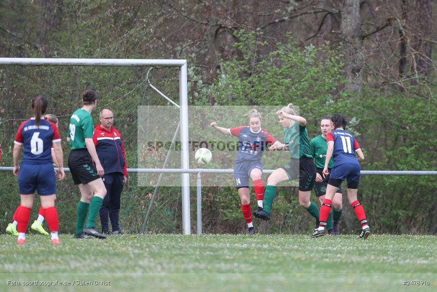 Sportgelände am Uhlberg, Karsbach, 16.04.2025, sport, action, BFV, Frauen Bezirksoberliga, Fussball, 16. Spieltag, SVV, FFC, SV 1928 Veitshöchheim, FFC Adelsberg-Karsbach - Bild-ID: 2478916