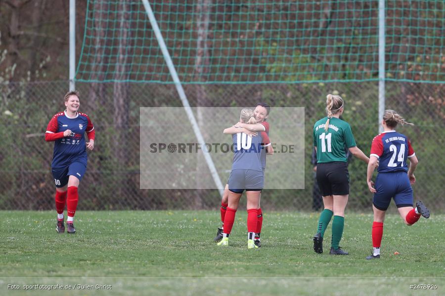 Sportgelände am Uhlberg, Karsbach, 16.04.2025, sport, action, BFV, Frauen Bezirksoberliga, Fussball, 16. Spieltag, SVV, FFC, SV 1928 Veitshöchheim, FFC Adelsberg-Karsbach - Bild-ID: 2478926