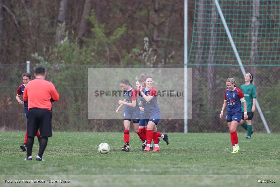 Sportgelände am Uhlberg, Karsbach, 16.04.2025, sport, action, BFV, Frauen Bezirksoberliga, Fussball, 16. Spieltag, SVV, FFC, SV 1928 Veitshöchheim, FFC Adelsberg-Karsbach - Bild-ID: 2478932