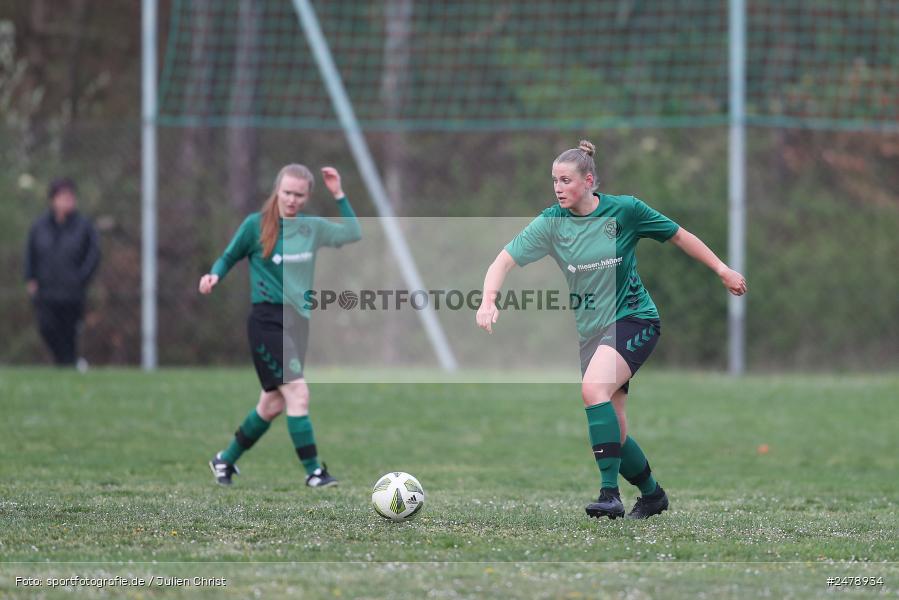 Sportgelände am Uhlberg, Karsbach, 16.04.2025, sport, action, BFV, Frauen Bezirksoberliga, Fussball, 16. Spieltag, SVV, FFC, SV 1928 Veitshöchheim, FFC Adelsberg-Karsbach - Bild-ID: 2478934