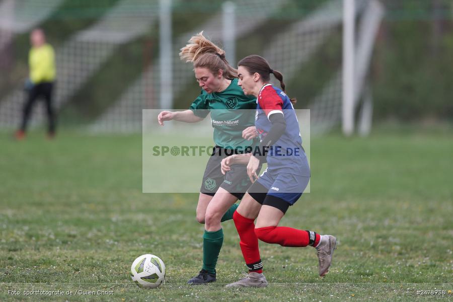 Sportgelände am Uhlberg, Karsbach, 16.04.2025, sport, action, BFV, Frauen Bezirksoberliga, Fussball, 16. Spieltag, SVV, FFC, SV 1928 Veitshöchheim, FFC Adelsberg-Karsbach - Bild-ID: 2478938