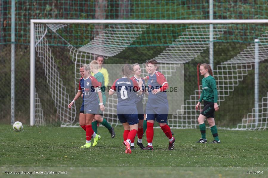 Sportgelände am Uhlberg, Karsbach, 16.04.2025, sport, action, BFV, Frauen Bezirksoberliga, Fussball, 16. Spieltag, SVV, FFC, SV 1928 Veitshöchheim, FFC Adelsberg-Karsbach - Bild-ID: 2478954