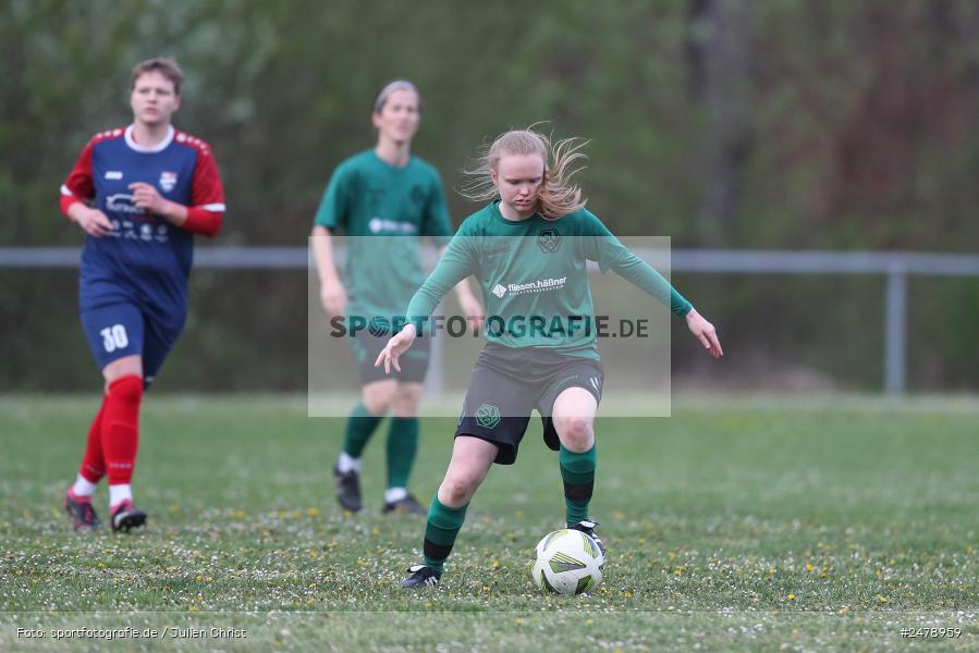 Sportgelände am Uhlberg, Karsbach, 16.04.2025, sport, action, BFV, Frauen Bezirksoberliga, Fussball, 16. Spieltag, SVV, FFC, SV 1928 Veitshöchheim, FFC Adelsberg-Karsbach - Bild-ID: 2478959
