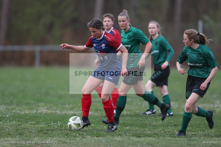 Sportgelände am Uhlberg, Karsbach, 16.04.2025, sport, action, BFV, Frauen Bezirksoberliga, Fussball, 16. Spieltag, SVV, FFC, SV 1928 Veitshöchheim, FFC Adelsberg-Karsbach - Bild-ID: 2478964