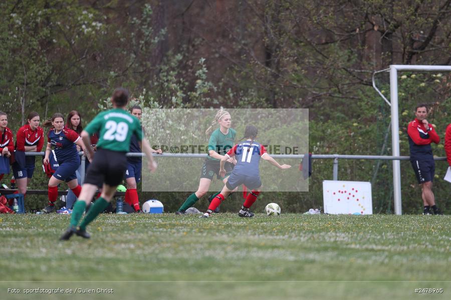 Sportgelände am Uhlberg, Karsbach, 16.04.2025, sport, action, BFV, Frauen Bezirksoberliga, Fussball, 16. Spieltag, SVV, FFC, SV 1928 Veitshöchheim, FFC Adelsberg-Karsbach - Bild-ID: 2478965