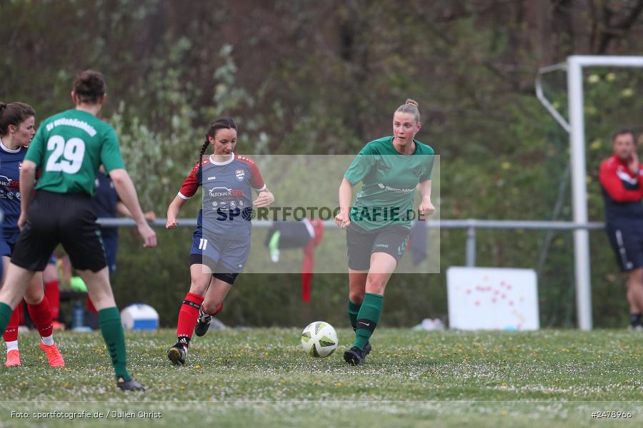 Sportgelände am Uhlberg, Karsbach, 16.04.2025, sport, action, BFV, Frauen Bezirksoberliga, Fussball, 16. Spieltag, SVV, FFC, SV 1928 Veitshöchheim, FFC Adelsberg-Karsbach - Bild-ID: 2478966