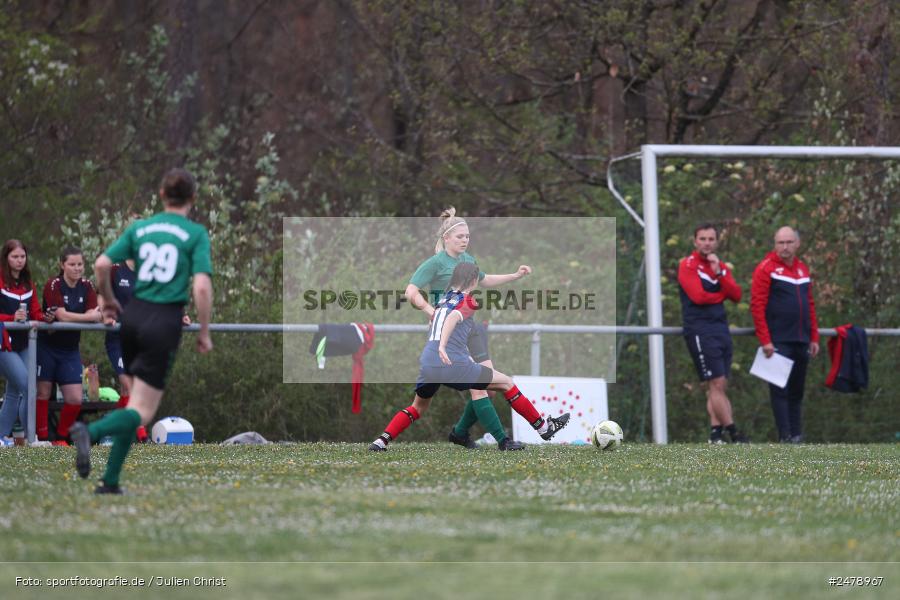 Sportgelände am Uhlberg, Karsbach, 16.04.2025, sport, action, BFV, Frauen Bezirksoberliga, Fussball, 16. Spieltag, SVV, FFC, SV 1928 Veitshöchheim, FFC Adelsberg-Karsbach - Bild-ID: 2478967