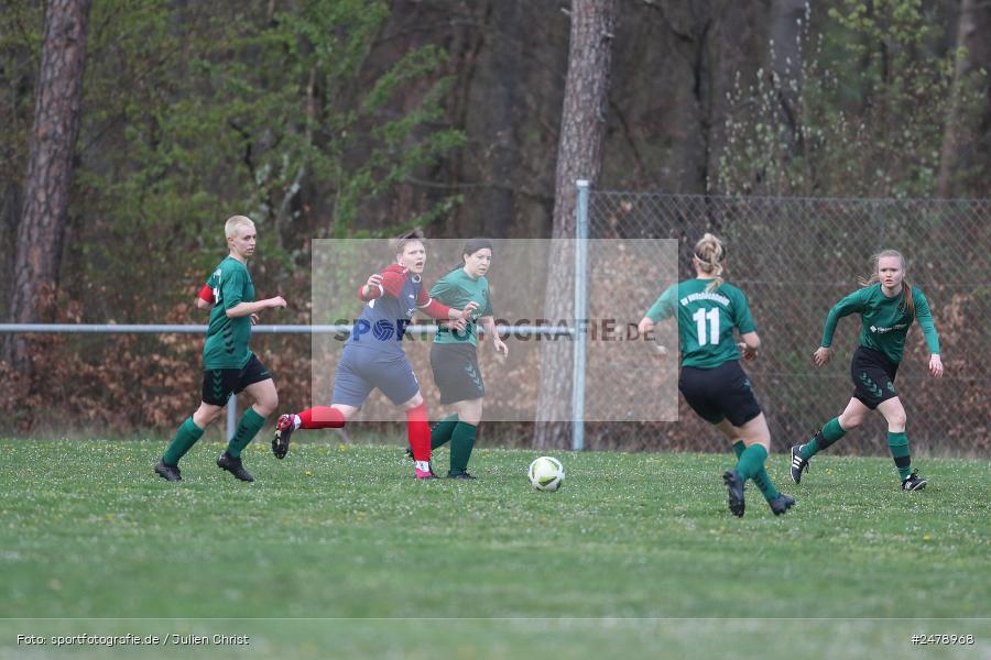 Sportgelände am Uhlberg, Karsbach, 16.04.2025, sport, action, BFV, Frauen Bezirksoberliga, Fussball, 16. Spieltag, SVV, FFC, SV 1928 Veitshöchheim, FFC Adelsberg-Karsbach - Bild-ID: 2478968