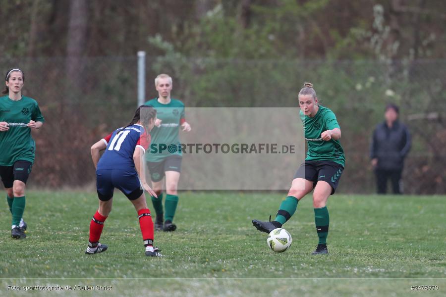 Sportgelände am Uhlberg, Karsbach, 16.04.2025, sport, action, BFV, Frauen Bezirksoberliga, Fussball, 16. Spieltag, SVV, FFC, SV 1928 Veitshöchheim, FFC Adelsberg-Karsbach - Bild-ID: 2478970