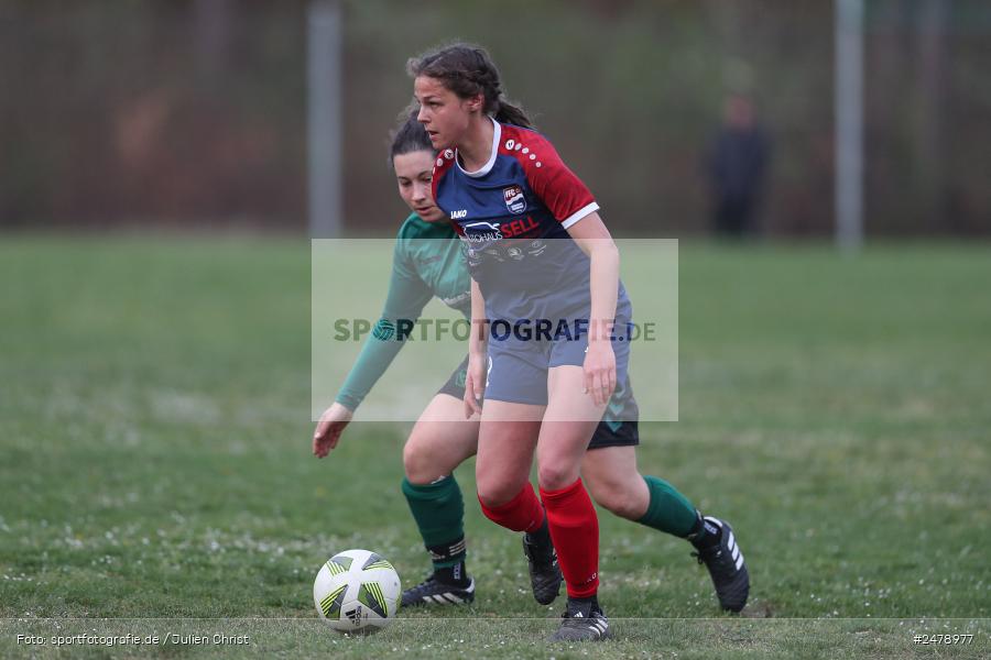 Sportgelände am Uhlberg, Karsbach, 16.04.2025, sport, action, BFV, Frauen Bezirksoberliga, Fussball, 16. Spieltag, SVV, FFC, SV 1928 Veitshöchheim, FFC Adelsberg-Karsbach - Bild-ID: 2478977