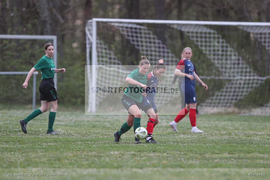 Sportgelände am Uhlberg, Karsbach, 16.04.2025, sport, action, BFV, Frauen Bezirksoberliga, Fussball, 16. Spieltag, SVV, FFC, SV 1928 Veitshöchheim, FFC Adelsberg-Karsbach - Bild-ID: 2478982