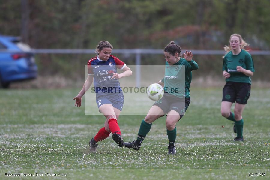 Sportgelände am Uhlberg, Karsbach, 16.04.2025, sport, action, BFV, Frauen Bezirksoberliga, Fussball, 16. Spieltag, SVV, FFC, SV 1928 Veitshöchheim, FFC Adelsberg-Karsbach - Bild-ID: 2478987