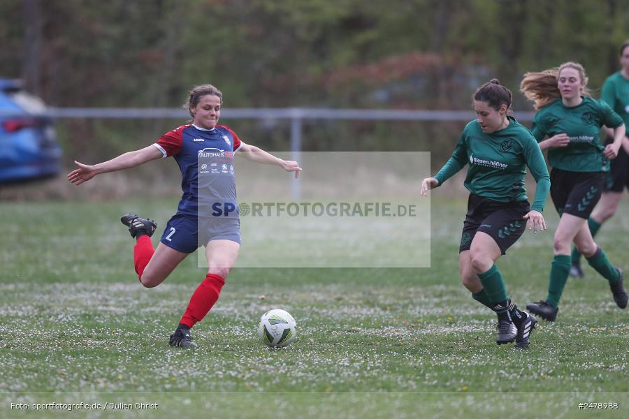 Sportgelände am Uhlberg, Karsbach, 16.04.2025, sport, action, BFV, Frauen Bezirksoberliga, Fussball, 16. Spieltag, SVV, FFC, SV 1928 Veitshöchheim, FFC Adelsberg-Karsbach - Bild-ID: 2478988