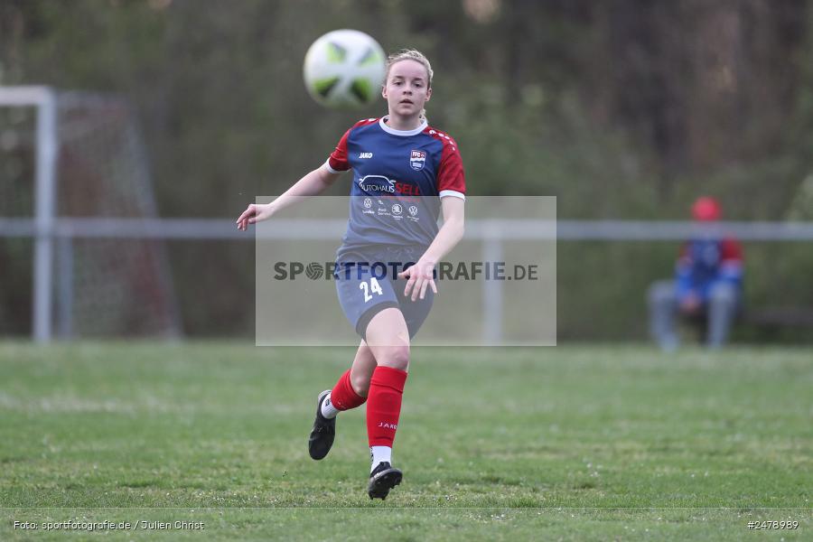 Sportgelände am Uhlberg, Karsbach, 16.04.2025, sport, action, BFV, Frauen Bezirksoberliga, Fussball, 16. Spieltag, SVV, FFC, SV 1928 Veitshöchheim, FFC Adelsberg-Karsbach - Bild-ID: 2478989