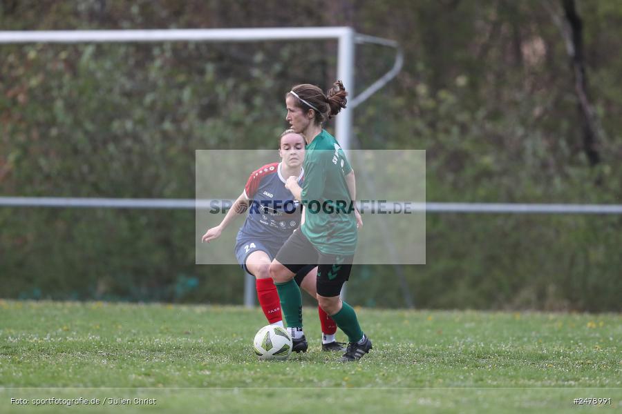 Sportgelände am Uhlberg, Karsbach, 16.04.2025, sport, action, BFV, Frauen Bezirksoberliga, Fussball, 16. Spieltag, SVV, FFC, SV 1928 Veitshöchheim, FFC Adelsberg-Karsbach - Bild-ID: 2478991