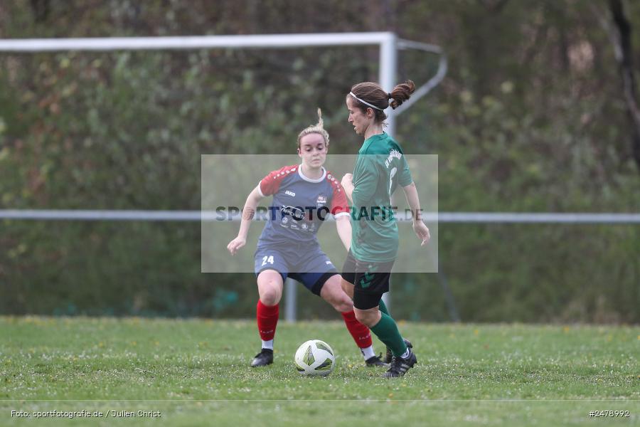 Sportgelände am Uhlberg, Karsbach, 16.04.2025, sport, action, BFV, Frauen Bezirksoberliga, Fussball, 16. Spieltag, SVV, FFC, SV 1928 Veitshöchheim, FFC Adelsberg-Karsbach - Bild-ID: 2478992