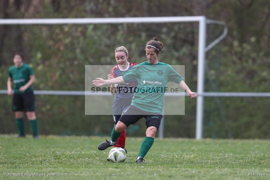 Sportgelände am Uhlberg, Karsbach, 16.04.2025, sport, action, BFV, Frauen Bezirksoberliga, Fussball, 16. Spieltag, SVV, FFC, SV 1928 Veitshöchheim, FFC Adelsberg-Karsbach - Bild-ID: 2478994