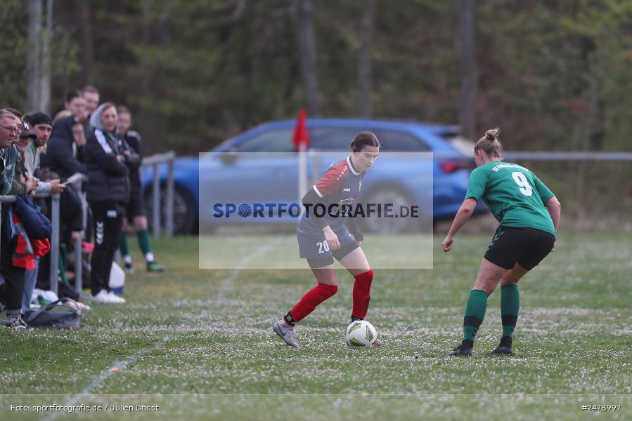 Sportgelände am Uhlberg, Karsbach, 16.04.2025, sport, action, BFV, Frauen Bezirksoberliga, Fussball, 16. Spieltag, SVV, FFC, SV 1928 Veitshöchheim, FFC Adelsberg-Karsbach - Bild-ID: 2478997