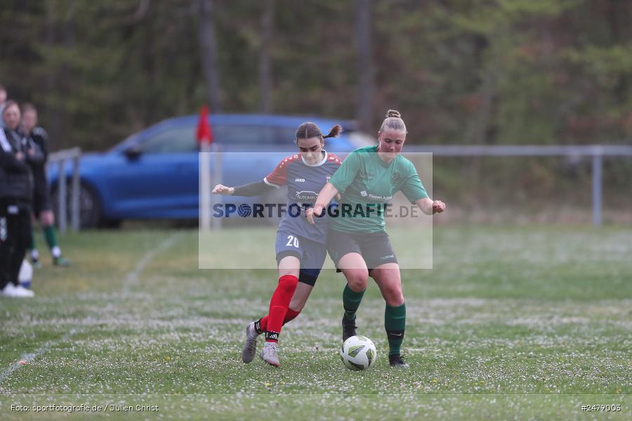 Sportgelände am Uhlberg, Karsbach, 16.04.2025, sport, action, BFV, Frauen Bezirksoberliga, Fussball, 16. Spieltag, SVV, FFC, SV 1928 Veitshöchheim, FFC Adelsberg-Karsbach - Bild-ID: 2479003