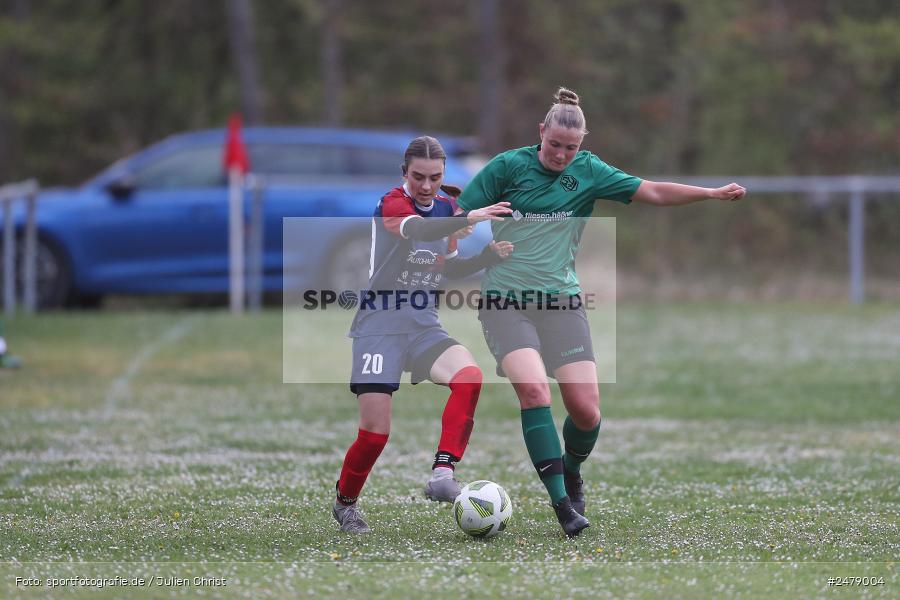 Sportgelände am Uhlberg, Karsbach, 16.04.2025, sport, action, BFV, Frauen Bezirksoberliga, Fussball, 16. Spieltag, SVV, FFC, SV 1928 Veitshöchheim, FFC Adelsberg-Karsbach - Bild-ID: 2479004