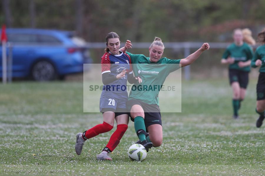 Sportgelände am Uhlberg, Karsbach, 16.04.2025, sport, action, BFV, Frauen Bezirksoberliga, Fussball, 16. Spieltag, SVV, FFC, SV 1928 Veitshöchheim, FFC Adelsberg-Karsbach - Bild-ID: 2479007