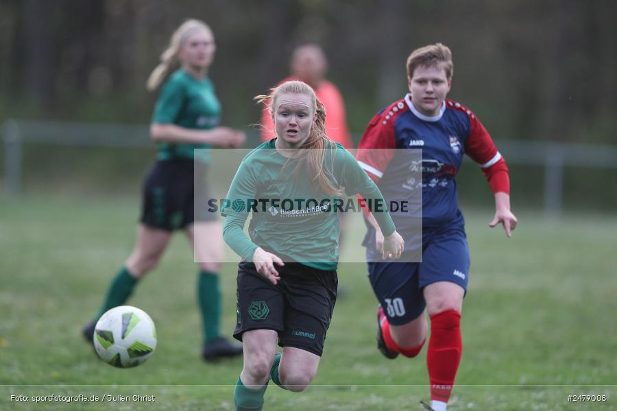 Sportgelände am Uhlberg, Karsbach, 16.04.2025, sport, action, BFV, Frauen Bezirksoberliga, Fussball, 16. Spieltag, SVV, FFC, SV 1928 Veitshöchheim, FFC Adelsberg-Karsbach - Bild-ID: 2479008