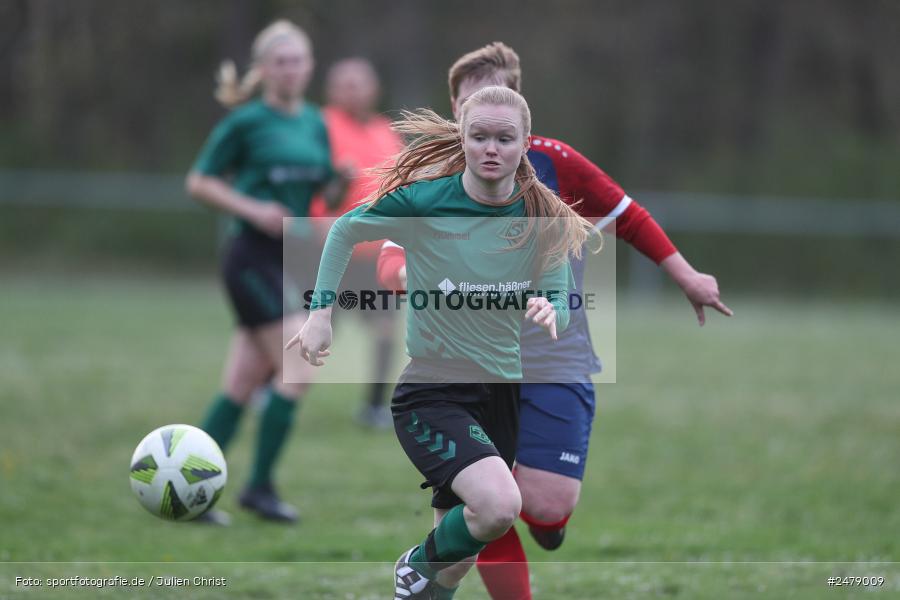 Sportgelände am Uhlberg, Karsbach, 16.04.2025, sport, action, BFV, Frauen Bezirksoberliga, Fussball, 16. Spieltag, SVV, FFC, SV 1928 Veitshöchheim, FFC Adelsberg-Karsbach - Bild-ID: 2479009