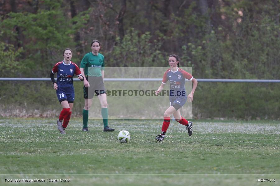 Sportgelände am Uhlberg, Karsbach, 16.04.2025, sport, action, BFV, Frauen Bezirksoberliga, Fussball, 16. Spieltag, SVV, FFC, SV 1928 Veitshöchheim, FFC Adelsberg-Karsbach - Bild-ID: 2479015