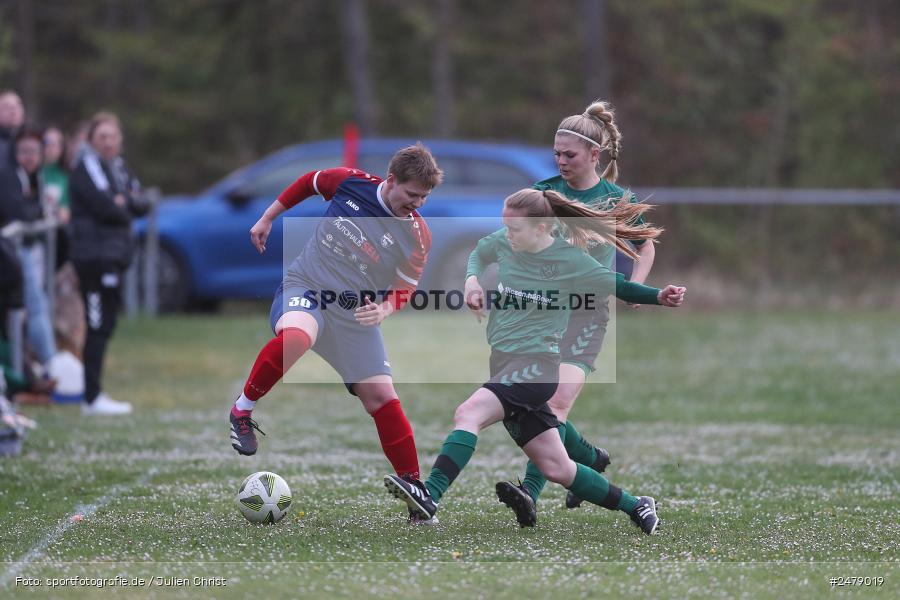 Sportgelände am Uhlberg, Karsbach, 16.04.2025, sport, action, BFV, Frauen Bezirksoberliga, Fussball, 16. Spieltag, SVV, FFC, SV 1928 Veitshöchheim, FFC Adelsberg-Karsbach - Bild-ID: 2479019