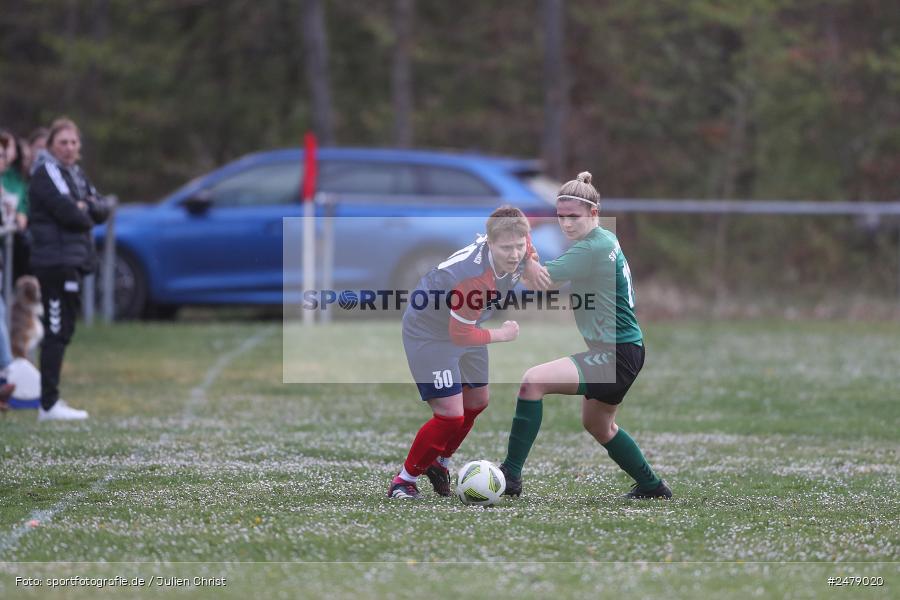 Sportgelände am Uhlberg, Karsbach, 16.04.2025, sport, action, BFV, Frauen Bezirksoberliga, Fussball, 16. Spieltag, SVV, FFC, SV 1928 Veitshöchheim, FFC Adelsberg-Karsbach - Bild-ID: 2479020