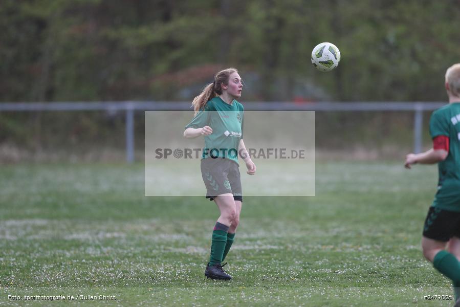 Sportgelände am Uhlberg, Karsbach, 16.04.2025, sport, action, BFV, Frauen Bezirksoberliga, Fussball, 16. Spieltag, SVV, FFC, SV 1928 Veitshöchheim, FFC Adelsberg-Karsbach - Bild-ID: 2479026