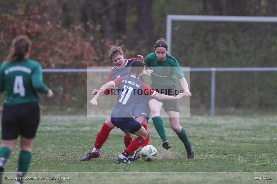 Sportgelände am Uhlberg, Karsbach, 16.04.2025, sport, action, BFV, Frauen Bezirksoberliga, Fussball, 16. Spieltag, SVV, FFC, SV 1928 Veitshöchheim, FFC Adelsberg-Karsbach - Bild-ID: 2479028