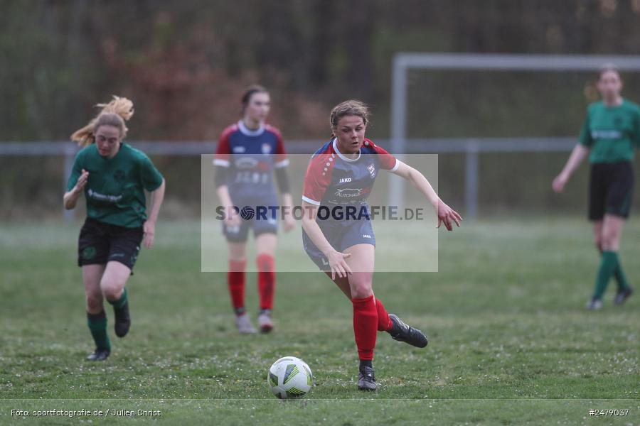 Sportgelände am Uhlberg, Karsbach, 16.04.2025, sport, action, BFV, Frauen Bezirksoberliga, Fussball, 16. Spieltag, SVV, FFC, SV 1928 Veitshöchheim, FFC Adelsberg-Karsbach - Bild-ID: 2479037