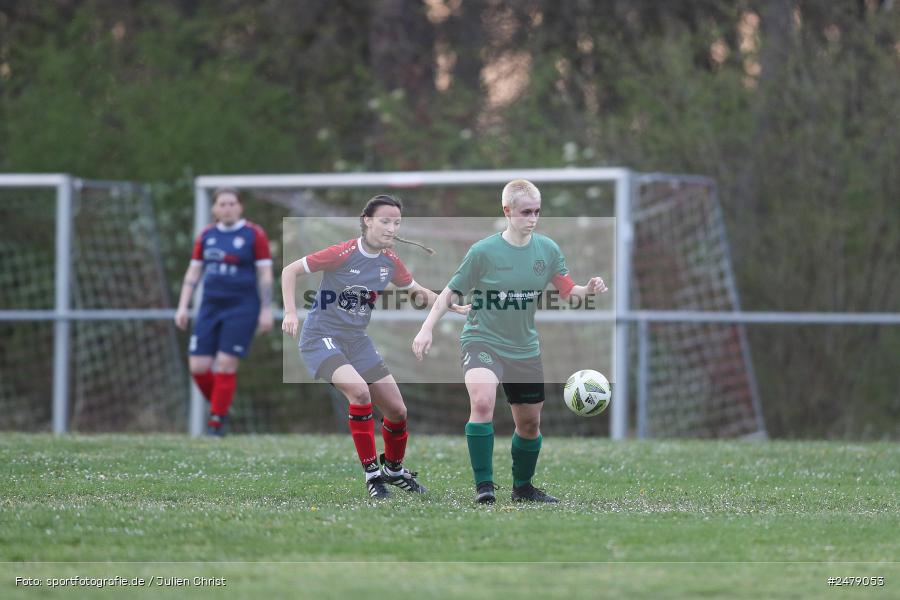 Sportgelände am Uhlberg, Karsbach, 16.04.2025, sport, action, BFV, Frauen Bezirksoberliga, Fussball, 16. Spieltag, SVV, FFC, SV 1928 Veitshöchheim, FFC Adelsberg-Karsbach - Bild-ID: 2479053