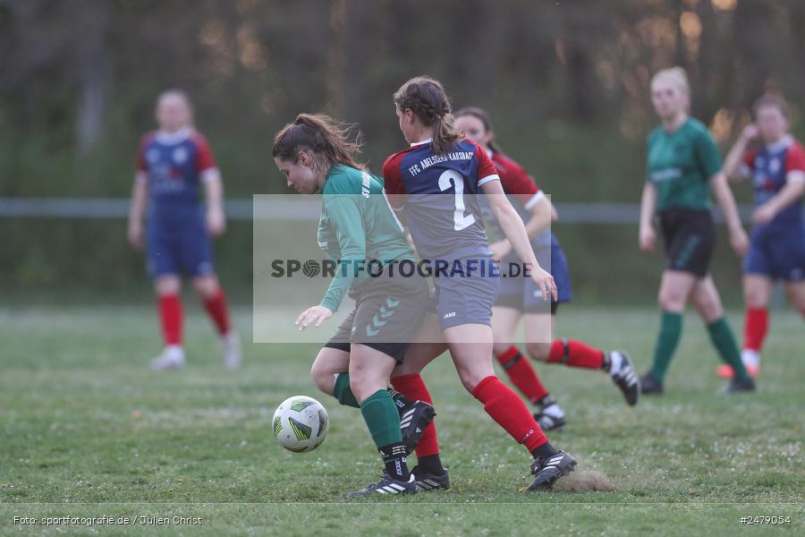 Sportgelände am Uhlberg, Karsbach, 16.04.2025, sport, action, BFV, Frauen Bezirksoberliga, Fussball, 16. Spieltag, SVV, FFC, SV 1928 Veitshöchheim, FFC Adelsberg-Karsbach - Bild-ID: 2479054