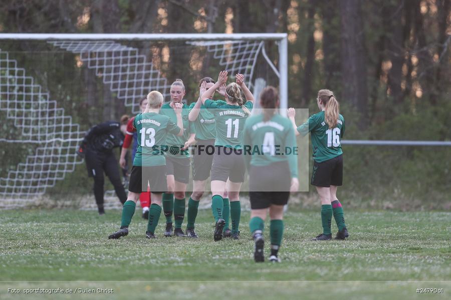 Sportgelände am Uhlberg, Karsbach, 16.04.2025, sport, action, BFV, Frauen Bezirksoberliga, Fussball, 16. Spieltag, SVV, FFC, SV 1928 Veitshöchheim, FFC Adelsberg-Karsbach - Bild-ID: 2479061