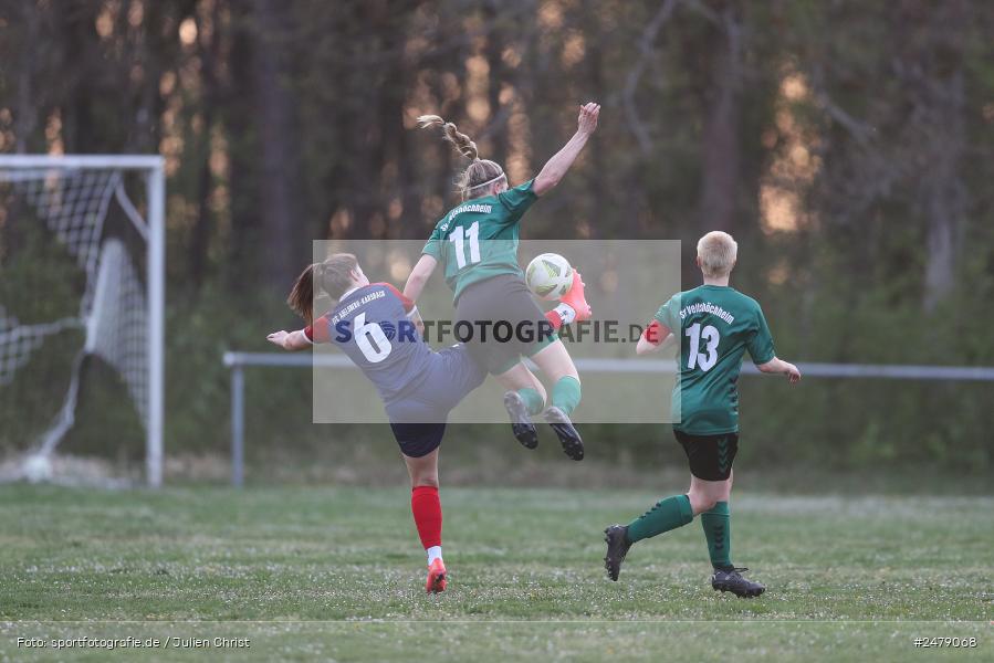 Sportgelände am Uhlberg, Karsbach, 16.04.2025, sport, action, BFV, Frauen Bezirksoberliga, Fussball, 16. Spieltag, SVV, FFC, SV 1928 Veitshöchheim, FFC Adelsberg-Karsbach - Bild-ID: 2479068