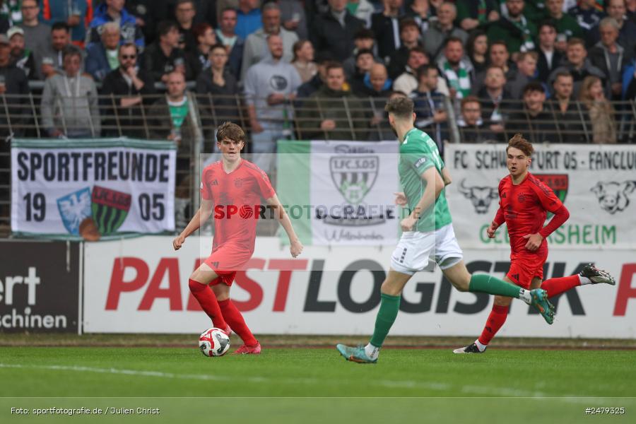 sport, action, Schweinfurt, Sachs-Stadion, Regionalliga Bayern, Fussball, FCS, FCB, FC Bayern München II, BFV, 29. Spieltag, 17.04.2025, 1. FC Schweinfurt 1905 - Bild-ID: 2479325 sport, action, Schweinfurt, Sachs-Stadion, Regionalliga Bayern, Fussball, FCS, FCB, FC Bayern München II, BFV, 29. Spieltag, 17.04.2025, 1. FC Schweinfurt 1905 - Bild-ID: 2479325