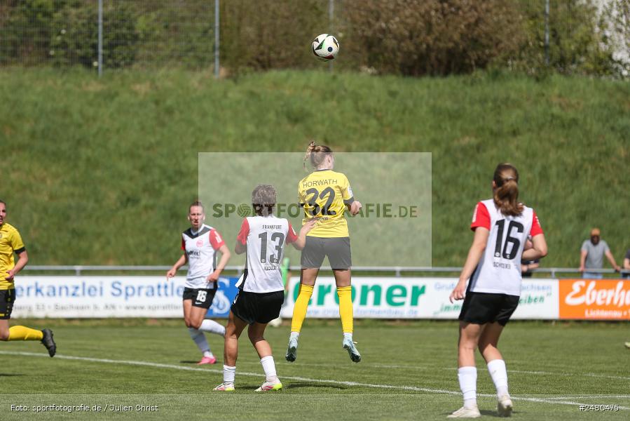 sport, action, Sportanlage Erlbachweg 9, Sachsen b. Ansbach, SVW, SV 67 Weinberg, SGE, Eintracht Frankfurt II, DFB, 22. Spieltag, 20.04.2025, 2. Frauen-Bundesliga - Bild-ID: 2480475 sport, action, Sportanlage Erlbachweg 9, Sachsen b. Ansbach, SVW, SV 67 Weinberg, SGE, Eintracht Frankfurt II, DFB, 22. Spieltag, 20.04.2025, 2. Frauen-Bundesliga - Bild-ID: 2480475
